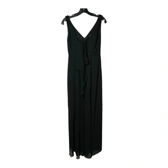 SOCIAL BRIDESMAIDS SLEEVELESS TIE BACK CHIFFON TRUMPET‎ GOWN DRESS SIZE 2 BLACK - Picture 8 of 10